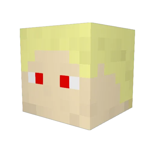 LOKIHMM Minecraft avatar head, 3D render
