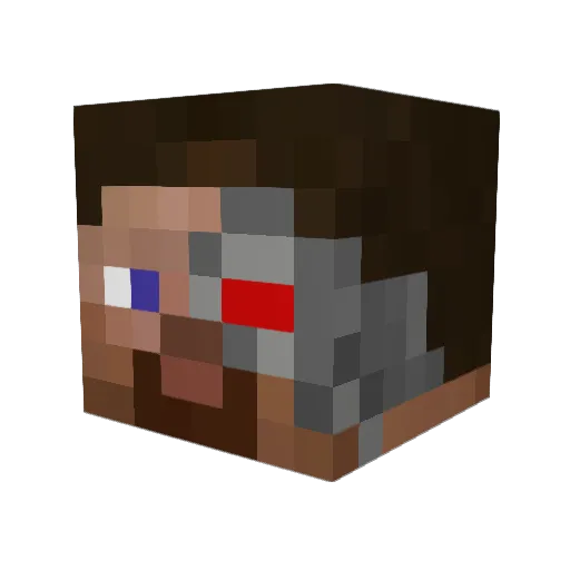 LOL5566 Minecraft avatar head, 3D render