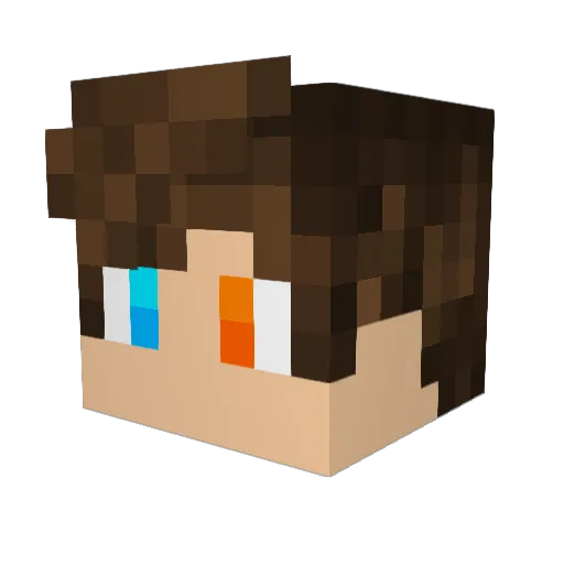 LOL707 Minecraft avatar head, 3D render