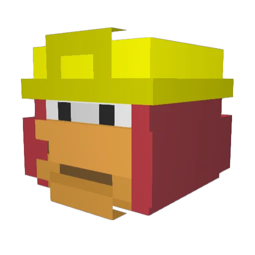 LOLDRAIN Minecraft avatar head, 3D render