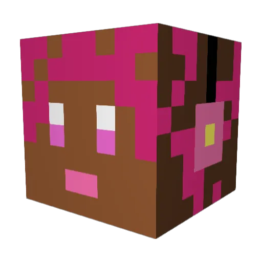 LOLDollsGamer Minecraft avatar head, 3D render
