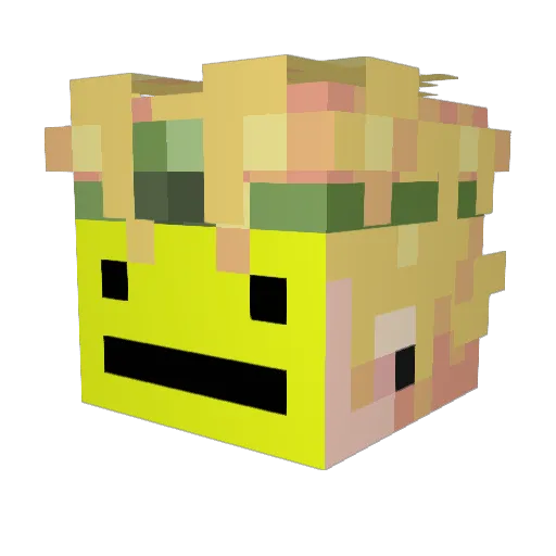 LOLFUTURE Minecraft avatar head, 3D render