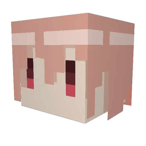 LOLIIUT Minecraft avatar head, 3D render