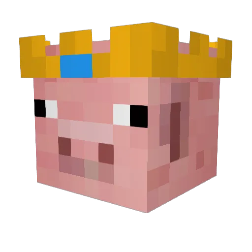 LOLIPYK Minecraft avatar head, 3D render