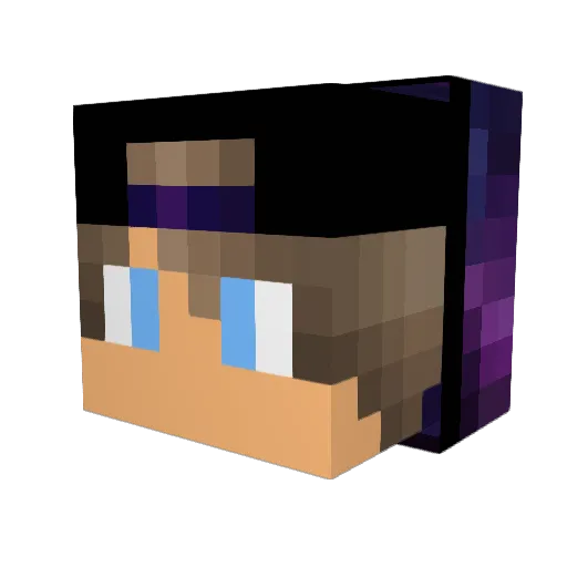 LOLItsLucky Minecraft avatar head, 3D render