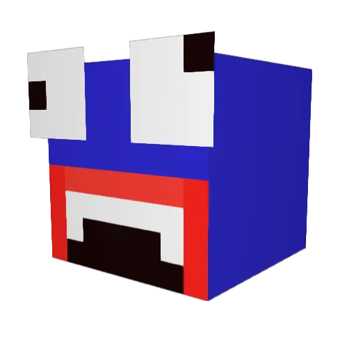 LOLKIDZ Minecraft avatar head, 3D render