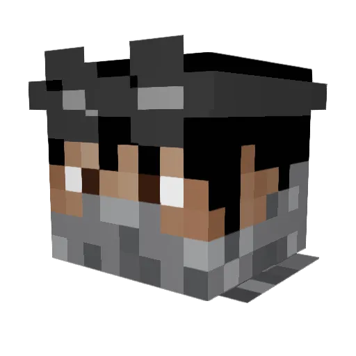 LOLOAS Minecraft avatar head, 3D render