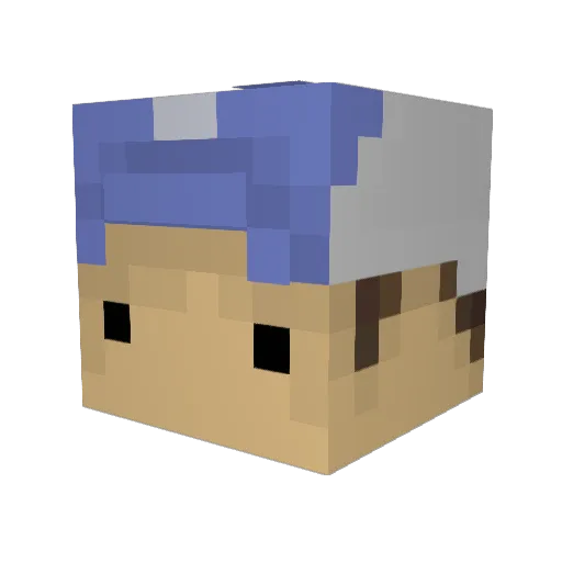 LOLOOOL Minecraft avatar head, 3D render