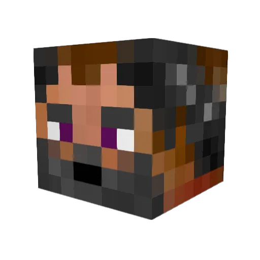 LOLPLOXI Minecraft avatar head, 3D render