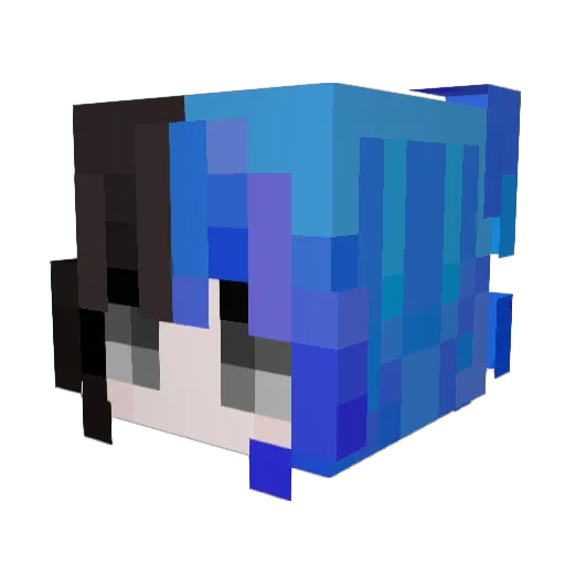 LOLSFD Minecraft avatar head, 3D render