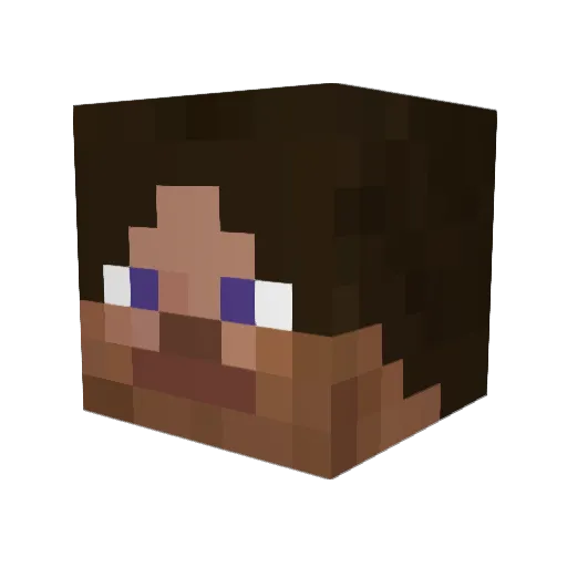 LOLSTIM Minecraft avatar head, 3D render