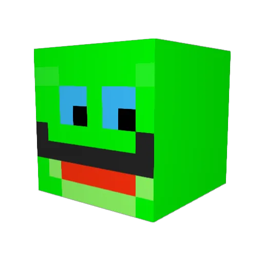 LOL_DUDE_21 Minecraft avatar head, 3D render