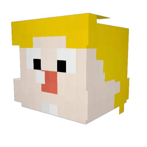 LOL_man0727 Minecraft avatar head, 3D render
