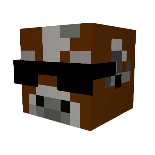 LOLiiCON Minecraft avatar head, 3D render