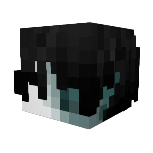 LOLkyu Minecraft avatar head, 3D render