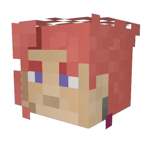 LOMAN1785 Minecraft avatar head, 3D render