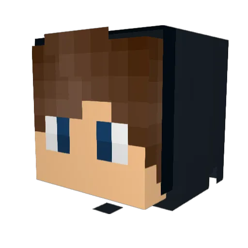 LOOKATOURHITSHD Minecraft avatar head, 3D render