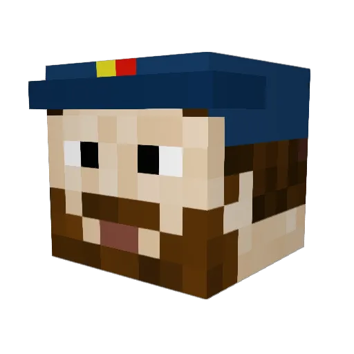 LOOKING4ALE Minecraft avatar head, 3D render