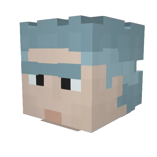 LOONYTOONYY Minecraft avatar head, 3D render