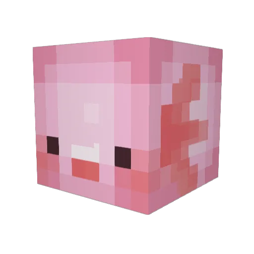LOOOOKA Minecraft avatar head, 3D render