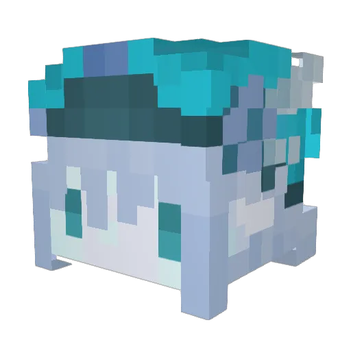 LOOP_11 Minecraft avatar head, 3D render