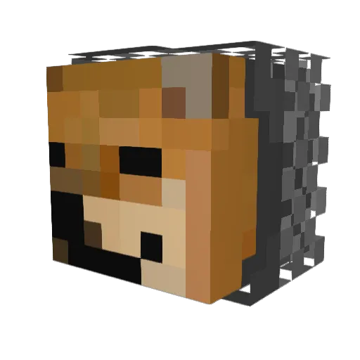 LOOSE_BOWELSx Minecraft avatar head, 3D render