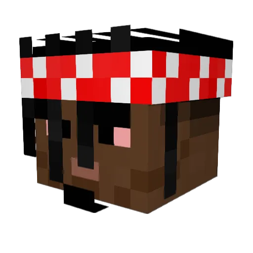 LOPESj Minecraft avatar head, 3D render