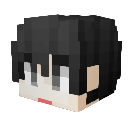 LOPleeSa Minecraft avatar head, 3D render