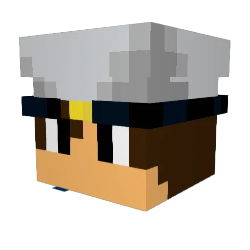 LORDOFS3X Minecraft avatar head, 3D render