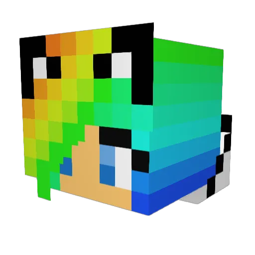LORDWAFFLEPIG Minecraft avatar head, 3D render