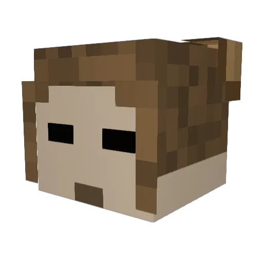 LORDXexe Minecraft avatar head, 3D render