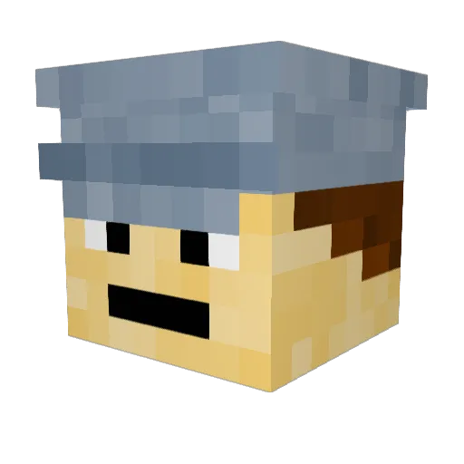 LORD_NERD_THE_I Minecraft avatar head, 3D render