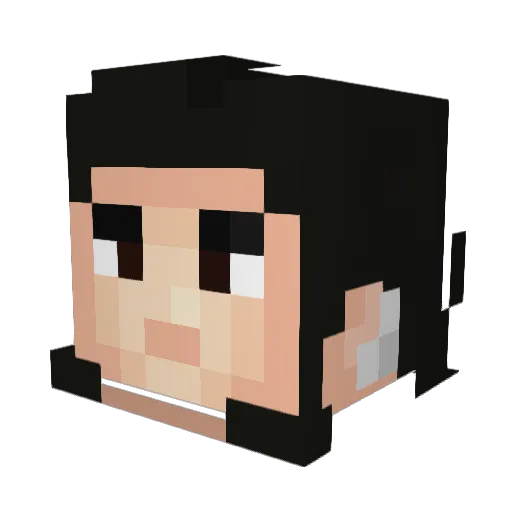 LOROCOPEY Minecraft avatar head, 3D render