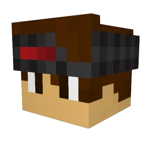 LOSTAGEE Minecraft avatar head, 3D render