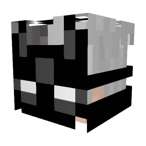LOSTINDABLOCKS Minecraft avatar head, 3D render