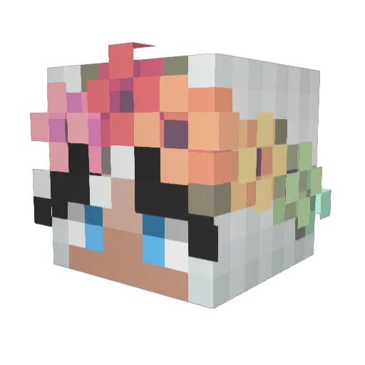LOSTY_GG Minecraft avatar head, 3D render