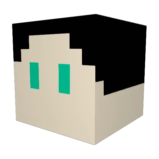 LOTSEEE Minecraft avatar head, 3D render