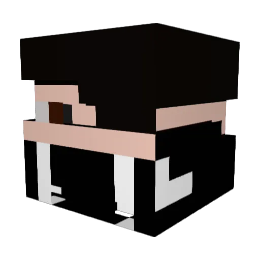 LOUD17 Minecraft avatar head, 3D render