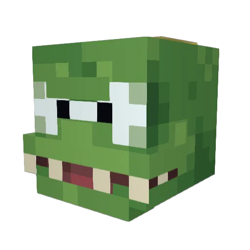 LOULOUX19 Minecraft avatar head, 3D render