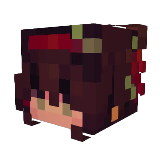 LOUNAH91 Minecraft avatar head, 3D render