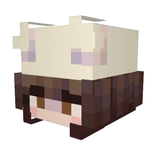 LOVEFOREAL Minecraft avatar head, 3D render