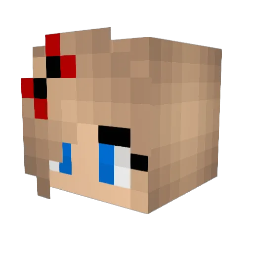 LOVEMARTA Minecraft avatar head, 3D render