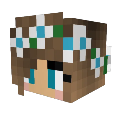 LOVEMOTHEREARTH Minecraft avatar head, 3D render