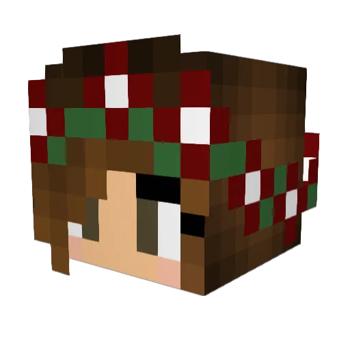 LOVES_ZOE Minecraft avatar head, 3D render