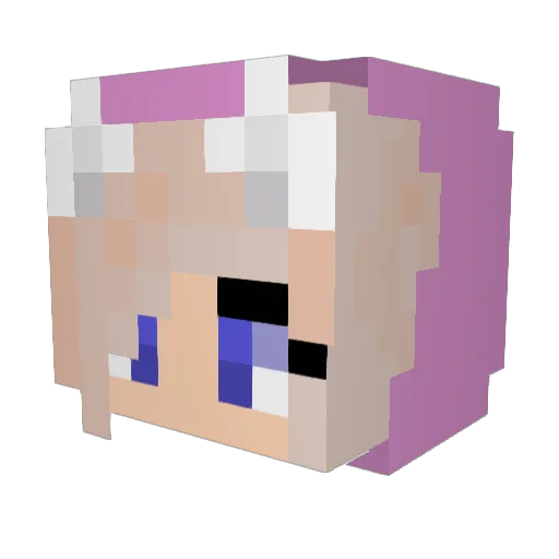 LOVE_OLUS Minecraft avatar head, 3D render