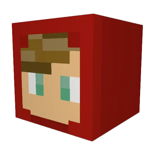 LOWEK5 Minecraft avatar head, 3D render