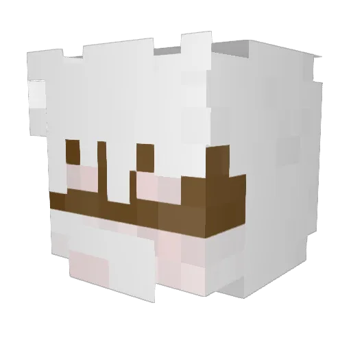 LOWINTERNET Minecraft avatar head, 3D render