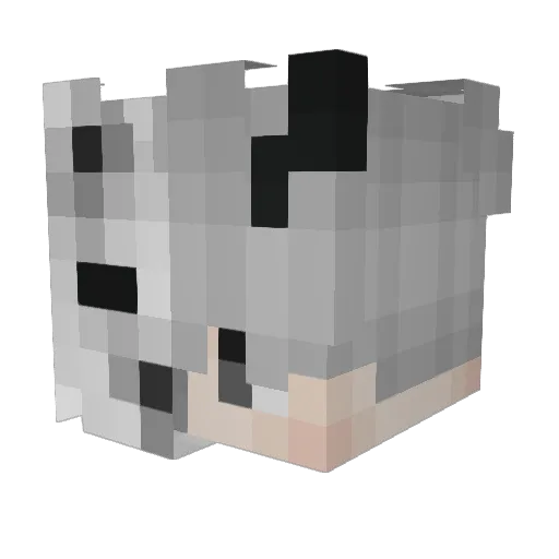 LOWKEYGHOUL Minecraft avatar head, 3D render