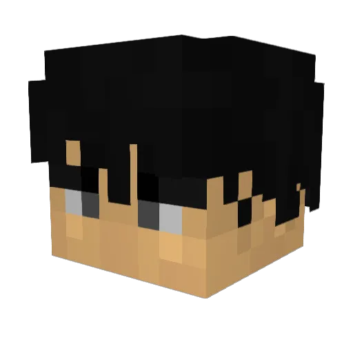 LOX1AN Minecraft avatar head, 3D render