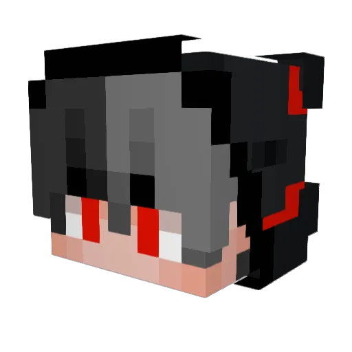 LOX2_OP Minecraft avatar head, 3D render